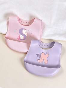 1pc/2pcs/3pcs Silicone Bib, Comfortable Adjustable Easy To Clean, 26 ...