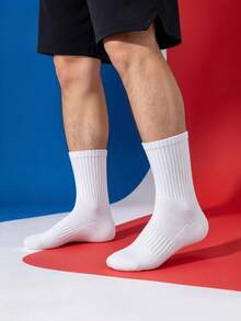 1/5/10/20 Pairs Unisex Long Tube Socks, Striped Casual Socks For Daily Wear, All-Season Sports Socks - Multicolor - View 2