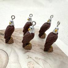 4/8pcs Resin Eagle Pendant, Suitable For DIY Jewelry Making, Perfect For Party Accessories, Earrings, Necklaces, Bags, Keychain Making Materials, Bracelet Charms, Keychain Making Supplies - Eagle Pendant - View 5
