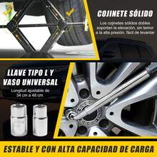 Gato HidráUlico Para Auto 2 Toneladas Con Llave Y Trinquete - 3T - Ver 4