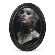 Light Luxury Dark Gold Hair Woman Art ABS Resin Photo Frame, Modern Minimalist Decorative Painting For Entryway, Bedroom, Living Room - Resin Photo Frame Painting - View 9