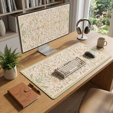 Green Floral Large Mouse Pad Non Slip Rubber Base Office Home Gaming Gift For Him Her Study Desk Accessories Office Supplies Mousepad Computer Keyboard Pad Laptop Mat - View 3