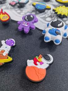 20PCS Alien Galaxy Themed Shoe Charms, Galaxy Pattern Collection, Personalized Shoe Decorations - Multicolor - View 5