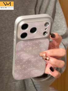 WeiMi 1pc Minimalist Star & Flower Pattern Full Coverage Button Classic Anti-Drop Metal Paint Premium Texture Soft Texture PU Leather Phone Case, Suitable As Birthday Gift, Holiday Gift For Friends, Family, Couples, Yourself, Compatible With IPhone 18/17/16/15/14/13/14/12/11 Series - Multicolor - View 2