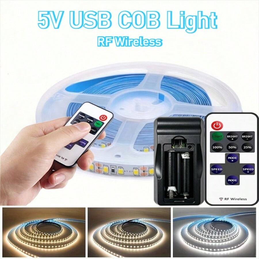 Acosh Neon 30LEDs/M SMD 2835 LED Flex Strip Kit, 5V USB Plug In RF Remote LED Ribbon Light, Home Bedroom Kitchen DIY Decor Lamp