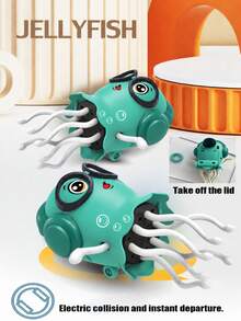 1PC Kids Electric Magic Dancing Jellyfish Octopus Automatic Sensor Obstacle Avoidance Octopus Light Toy Automatic Dodge Jellyfish Self-Equipped With 3 AAA Batteries (Batteries Not Included, Back-Walking, Remove Back Cover First) - Color - View 3