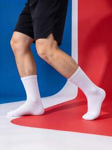 1/5/10/20 Pairs Unisex Long Tube Socks, Striped Casual Socks For Daily Wear, All-Season Sports Socks - Multicolor - View 3