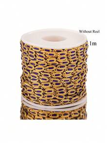 1-Meter Stainless Steel Colorful Square Link Necklace And Bracelet DIY Jewelry Making-Perfect For Women's Everyday Wear - Chain - View 12