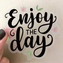 50pcs Colorful English Inspirational Short Sentences PET Graffiti Stickers Suitable For Decorative Phone Cases Cup Guitar Creative Reward Gift Decal - one-size - View 4