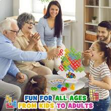 Balancing Stacking Blocks Game, Entertaining Party Game/Family Game, Suitable For Children, Adults, Friends Teams, Family Game Night And Parties, Children's Day Gift, June Holiday Gift, Christmas Gift - Multicolor - View 8