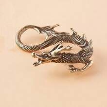 Lucky Brass Dragon Statue - Multifunctional Home And Office Decor, Suitable For Bookshelf Or Desktop Display - A - View 9