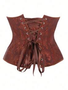 Women's Underbust Corset Renaissance Halloween Costume With Boning Support, Front Buckle, Back Lace-Up, Plus Size, Wide Pirate Belt, Gothic Victorian Outfit - A - View 10
