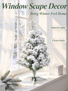 Christmas Tree Desktop Mini Pine Tree, Holiday Tabletop Decoration, Suitable For Holiday Scene Arrangement, Christmas Party Centerpiece, Suitable For Placement On Tables, Shelves, Windowsills, Living Rooms, Apartments, Winter Home Display Decoration - Multicolor - View 5