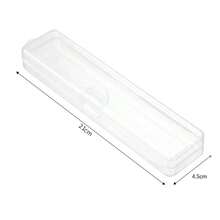 Portable Travel Toothbrush & Toothpaste Storage Box, Compact Electric Toothbrush Holder, Makeup Brush Organizer Case With Lid, Dust-Proof Pencil Box, Eyeshadow Brush & Eyebrow Pencil Organizer, Travel Toiletries Storage, Christmas Gift, Christmas, Halloween - Clear - View 11