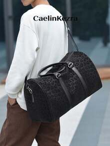 Tas Travel Wanita Motif Leopard Baru Kapasitas Besar, Bahan PU, Tali Genggam dan Bahu dengan Penguat Gesper Logam, Bentuk Silinder, Kompartemen Utama dengan Resleting untuk Pakaian dan Kebutuhan Sehari-hari, Cocok untuk Perjalanan Singkat, Perjalanan Bisnis, Kebugaran, Wisata, Komuter, Tas Serbaguna - MultiWarna - View 5