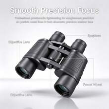High Magnification HD Adult Binoculars, Black Non-Slip Rubber Shell, 28mm Large Eyepiece, Waterproof Multi-Layer Coated Lens, Outdoor Hiking Bird Watching, Concert Viewing Portable Observation Equipment, Winter Outdoor Camping Supplies, Essential Camping Gear - Multicolor - View 3