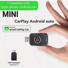 2-In-1 Wireless CarPlay Adapter - 1pc USB-C Dongle Compatible With Iphone & Android - Portable & Plug & Play, Supports Music Streaming, Phone Calls & Navigation, Universal Compatibility, Built-In Wireless Technology, Without Battery - A - View 3