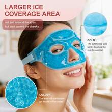 Eye Mask,Gel Bead Cold Compress Eye Mask Facial Care Tool, Reusable Cold Compress Ice Pack, Multi-Purpose Dual Temperature Hot And Cold Compress Facial Care Tool - Multicolor - View 3