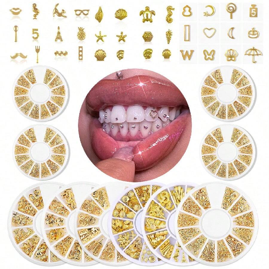 Bộ 26 miếng/1 set decal đính đá răng hình sao tròn sáng bóng, phụ kiện răng phong cách vintage Y2K, đá đính răng bất đối xứng phù hợp dùng hàng ngày, tiệc tùng, Valentine, unisex (không kèm keo) - Bộ 26 chiếc nhiều màu - Xem 1