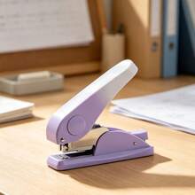 Stapler, Fashionable Black, Blue, Grey, Effortless, Portable Design, Suitable For Office, Home, School Use, Compatible With Standard Staples - Sets - View 20
