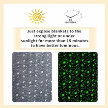 1 Pc Glow-In-The-Dark Space Blanket, Spaceship Astronaut Pattern Throw Blanket, Soft Flannel Blanket, Suitable For Sofa, Living Room, Bedroom And, Holiday Decoration Gift, Perfect For Teenagers And Adults - Multicolor - View 8