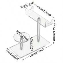 Acrylic Pen Holder Display Stand Single/Double Tube Fountain Pen Display Rack Desktop Stationery Collection Display Stand Multiple Sizes Available - Multicolor - View 6