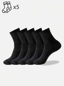 1/5/10/20 Pasang Kaos Kaki Pria Setengah Betis, Kaos Kaki Kasual Kompresi Serbaguna untuk Semua Musim, Olahraga Anti Selip Peredam Guncangan - MultiWarna - View 7