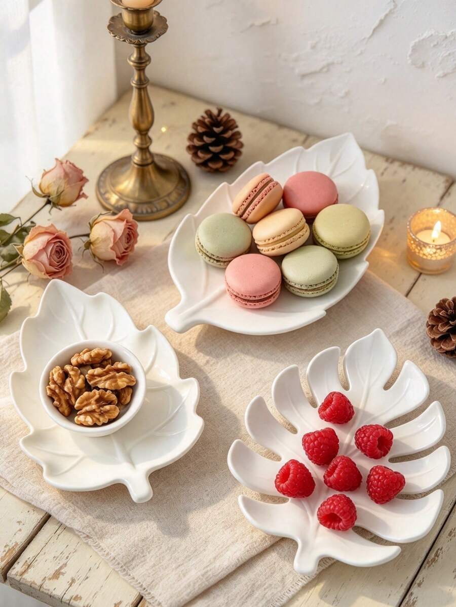 1pc 3D Leaf Plaster Tray Silicone Mold, Exquisite 3D Plant Leaf Shape ...