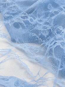 1pc Floral Hollow Lace Fabric Transparent Mesh Material Soft Floral Mesh, Suitable For DIY Clothing Skirt Sleeve Overlay, Home Decor Curtains, Handmade Sewing Projects, 59 Inch Wide - Multicolor - View 14