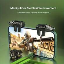 Mobile Game Auxiliary Controller Shooting Button Controller Mobile Controller Auxiliary Shooting Target One Pair Of Buttons Can Flexibly Operate Phone With Six Fingers, More Smooth And Sensitive - View 4
