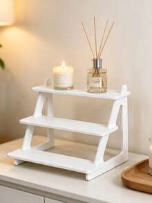 Tier Step Display Rack Available In Various Colors. A Tiered Desktop Display And Storage Shelf, Cosmetics,Suitable For Showcasing Small Decorations, Collectibles, And Figurines. An Ideal Gift For Birthdays And Christmas Seasons. - Multicolor - View 1