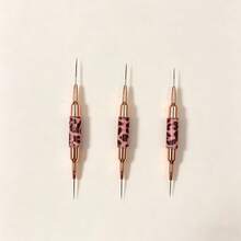 Manicure Art Supply Kit, Flared Nail Dust Brush & 3pcs Leopard Dual Head Nail Outline Drawing Pens, Multi-Functional Nail Decor Tools - Multicolor - View 6