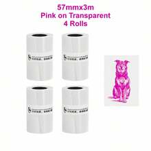 Color-Revealing Transparent Adhesive Stickers Clear Mini Printer Refill Paper For Christmas DIY Gifts, Halloween Journals, Photo Printing, Study Notes, Inventory Recording, Compatible Refill Tape Only - View 23
