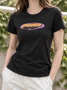Puma 女款 SWxP 印花短袖 T 恤，適合日常、戶外、運動、休閒、通勤穿著 630565-01 - 630565-01 - 查看 7