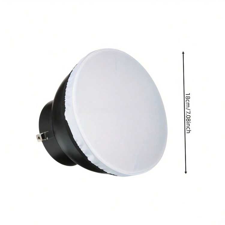1pc Round Flash Diffuser Soft Cloth Cover, Photography Light Shade Standard Diffuser Cap, Portable Softbox For Small Studio Lighting Lamps - View 5