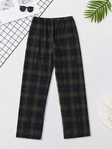 New Men's Fashion Casual Autumn/Winter Home Wear Pajama Pants - Coffee Brown - View 2