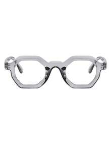 1 Pair Men's Minimalist Personalized Fashion Clear Lens Glasses - Transparent Gray - View 3