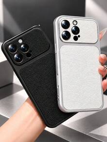 MewTrek Luxury Litchi Texture PU Leather And TPU Soft Phone Case, Large Camera Cutout, Full Coverage Shockproof Anti-Drop Protective Case Compatible With Iphone, Compatible With Iphone Compatible With Samsung Galaxy Honor, Compatible With Xiaomi Reno MOTO - Black - View 6