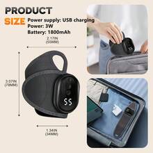 Heated Wrist Massager, 2 Modes Warm Heat + Vibration, Rechargeable Knee, Shoulder And Elbow Support, Multi-Functional Design Suitable For Knee And Shoulder Joints, USB Rechargeable Portable 1800mAh - Multicolor - View 7