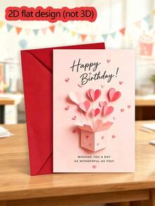 4pcs/2pcs 2D Heart-Shaped Balloon Design Greeting Cards, Suitable For Wedding, Proposal, Birthday Party, Theme Party, Bachelor Party, Housewarming Party, Vintage Party, Bridal Shower And More Occasions - One Size Fits All - View 5