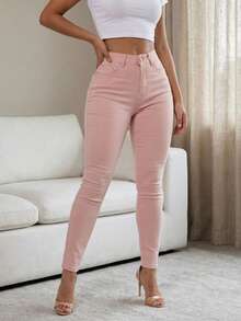 Women Jeans - Pink - View 2