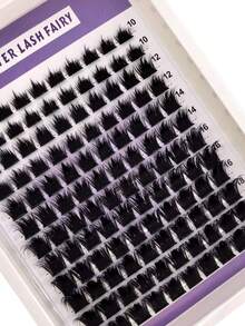 HBZGTLAD Lông mi nối 12 hàng 60D-300D 10-18mm kiểu Fairy Hair bồng bềnh và chùm mi gai, nối chùm đơn cong, DIY độ dài hỗn hợp, độ dày 0.07, cong D - D - Xem 7