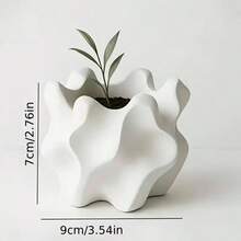 Cross-Border 3D Printed Asymmetrical Flower Pot Spiral Asymmetric Vase Home Living Room Hydroponic Planter Desktop Decoration - 1PC - View 2