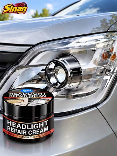 KineShineX General Motors Headlight Glass Cleaning Solution, Car Headlight And Taillight Anti Yellowing Liquid, Polishing Paste, Make Your Car Look Brand New, Car Cleaning Paste, Car Accessories