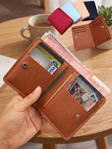 Carbon Fiber Men's Ultra-Thin Wallet - RFID Blocking Minimalist Front Pocket Credit Card Holder With Automatic Card Ejection And Cash Clip, Wallet, Card Holder, Photocard Holder, Purse - Multicolor - View 12