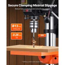 254 Mm Benchtop Drill Press, 550W Induction Motor, Tabletop Drilling Machine With 550 / 950 / 1500 / 2000 / 2500 RPM Adjustable Speed, 0-45° Tilting Worktable, X-Ray Positioning, For Wood Metal - 550W 550 to 2500 RPM - View 5