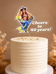 Personalized Character Photo Cake Topper, Customizable Photo + Character Design, Personalized Cake Decoration, Easy To Place On Cake, Suitable For Birthday, Family Gathering, Holiday Cake, DIY Party Lover Cake Decoration - Multicolor - View 4