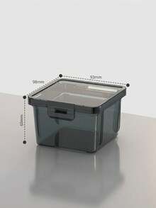 1 Set 7/1pc Extra Large Transparent Black Multi-Functional Storage Box With Lid, Suitable For Storing Stationery, Tools, Cosmetics, Etc., Portable Storage Box, Travel Essential - Multicolor - View 7