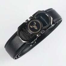 1pc Men' S Ratchet Buckle Belt, Smooth Belt Strap, Versatile For Office Wear, Meetings & Daily Commutes - DL38 41 DP42 43 - View 10