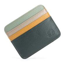 EIGIIS Credit Card Holder Wallet, PU Leather Ultra Slim Wallet, Thin Minimalist Credit Card Case Card Protector, Front Pocket Wallets For Men, Women - A - View 10